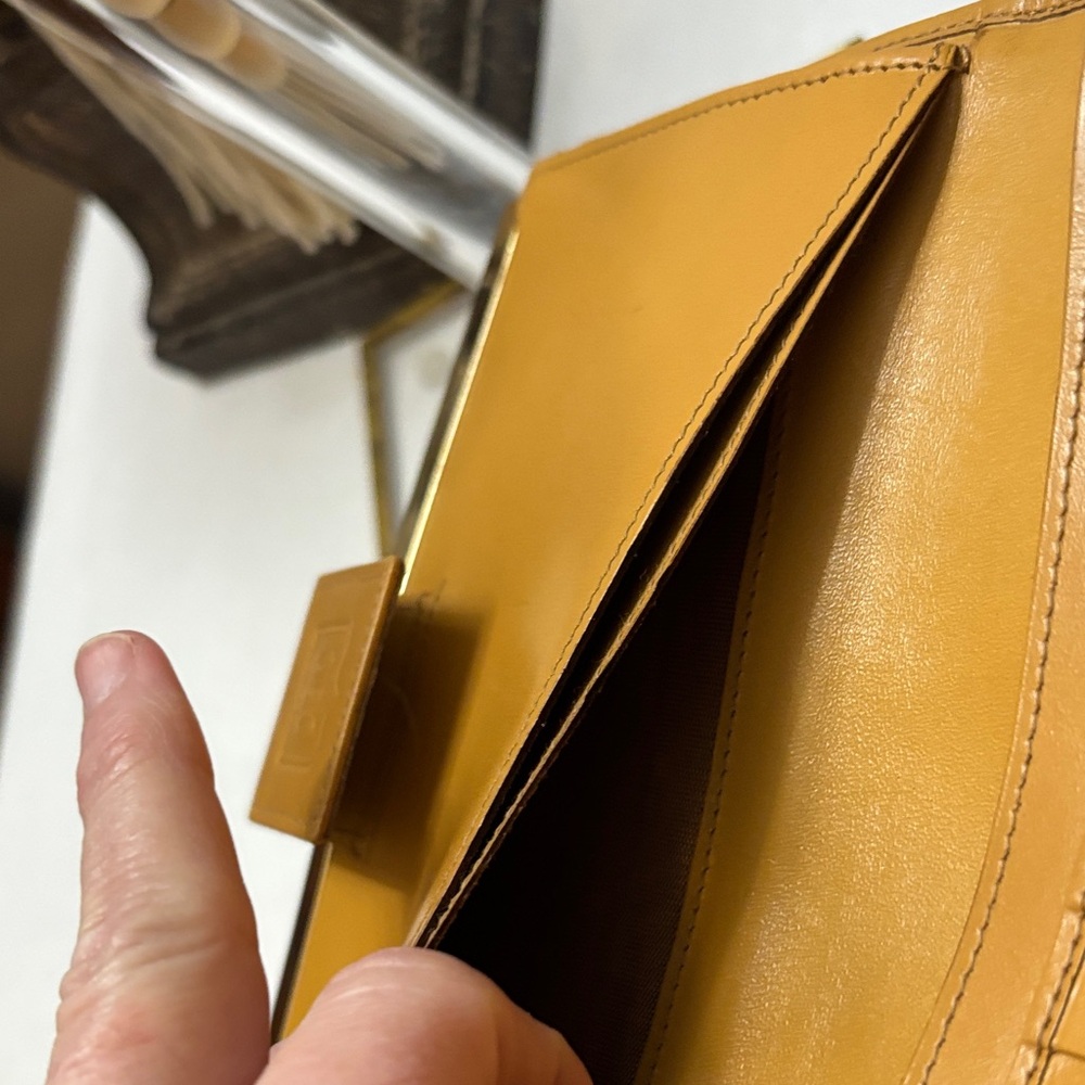 Celine Brown and Tan Monogram Wallet - Picture 8 of 12